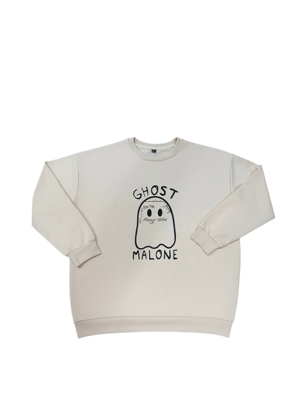 Cream Graphic Crewneck Sweatshirt